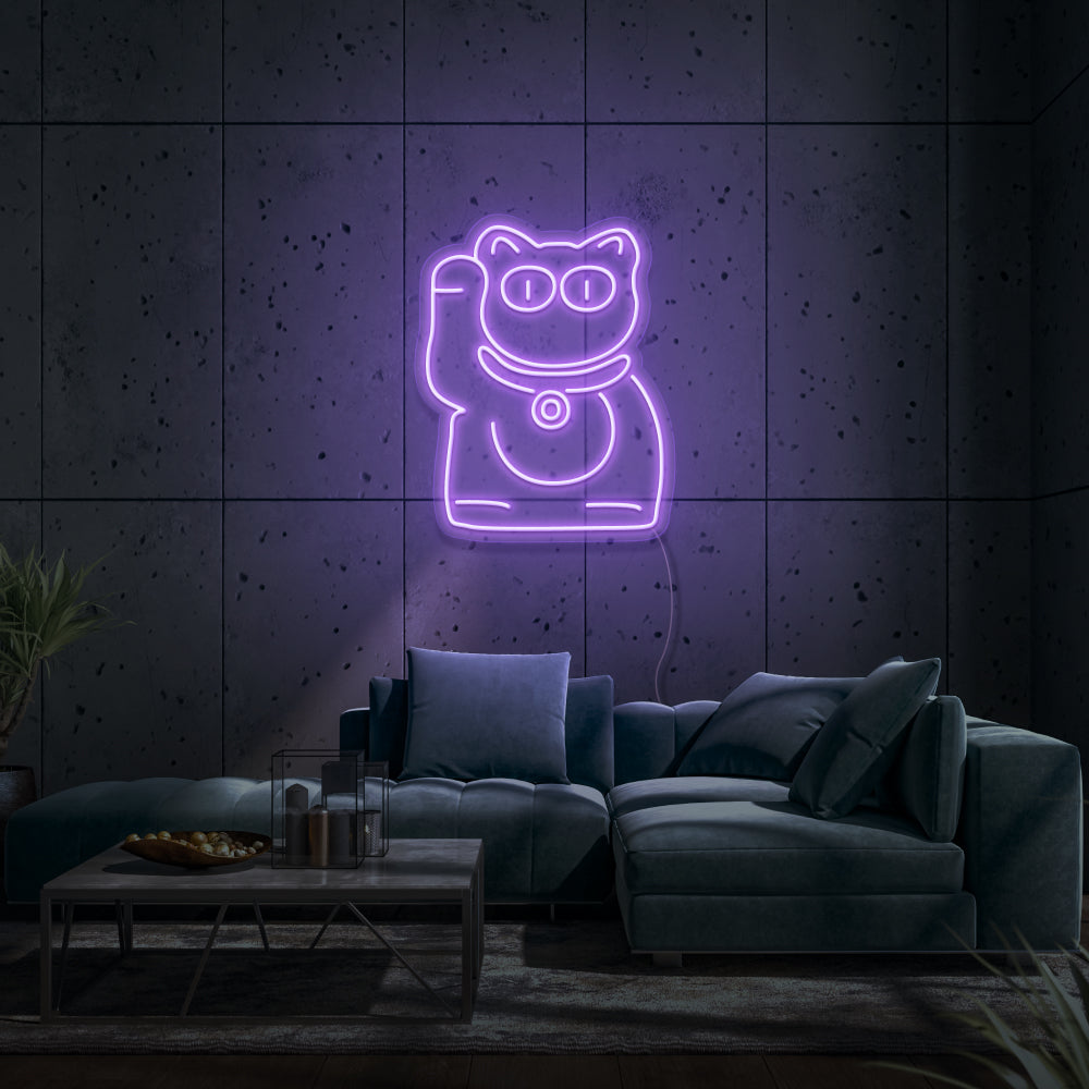 Waving Cat LED Neon Sign