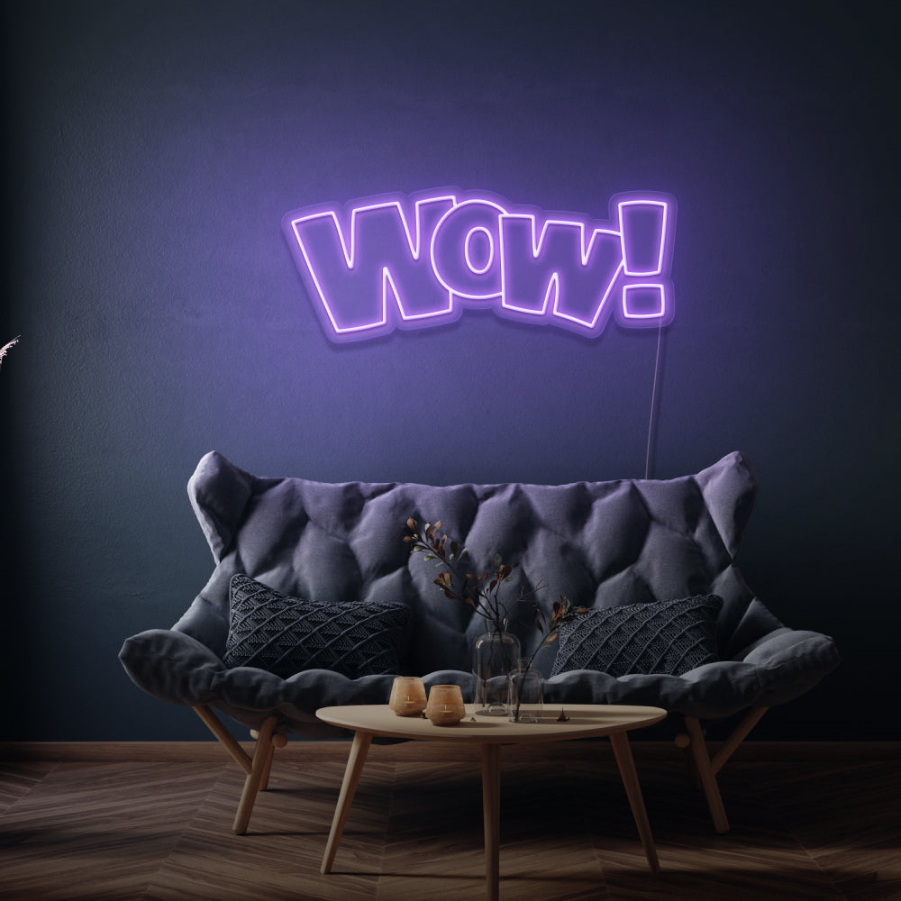 Wow! Neon Light Sign