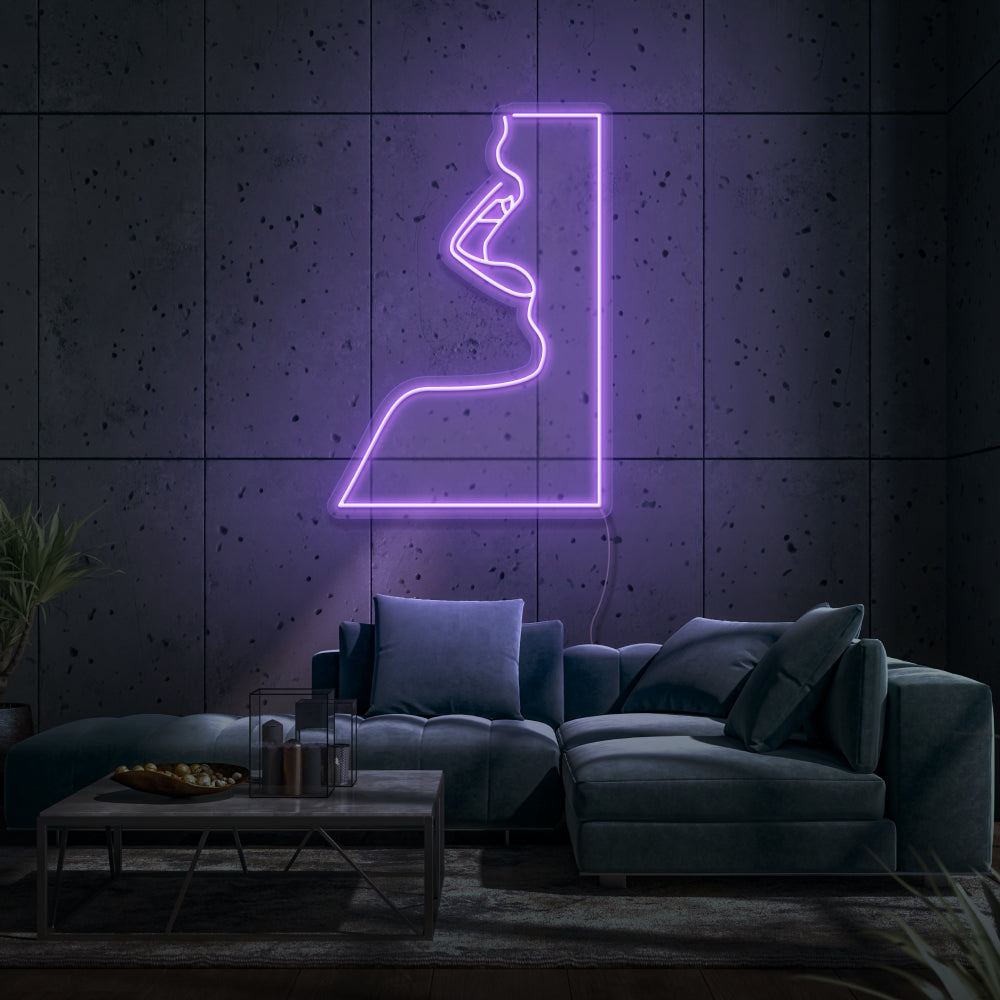 Woman's Face LED Neon Sign