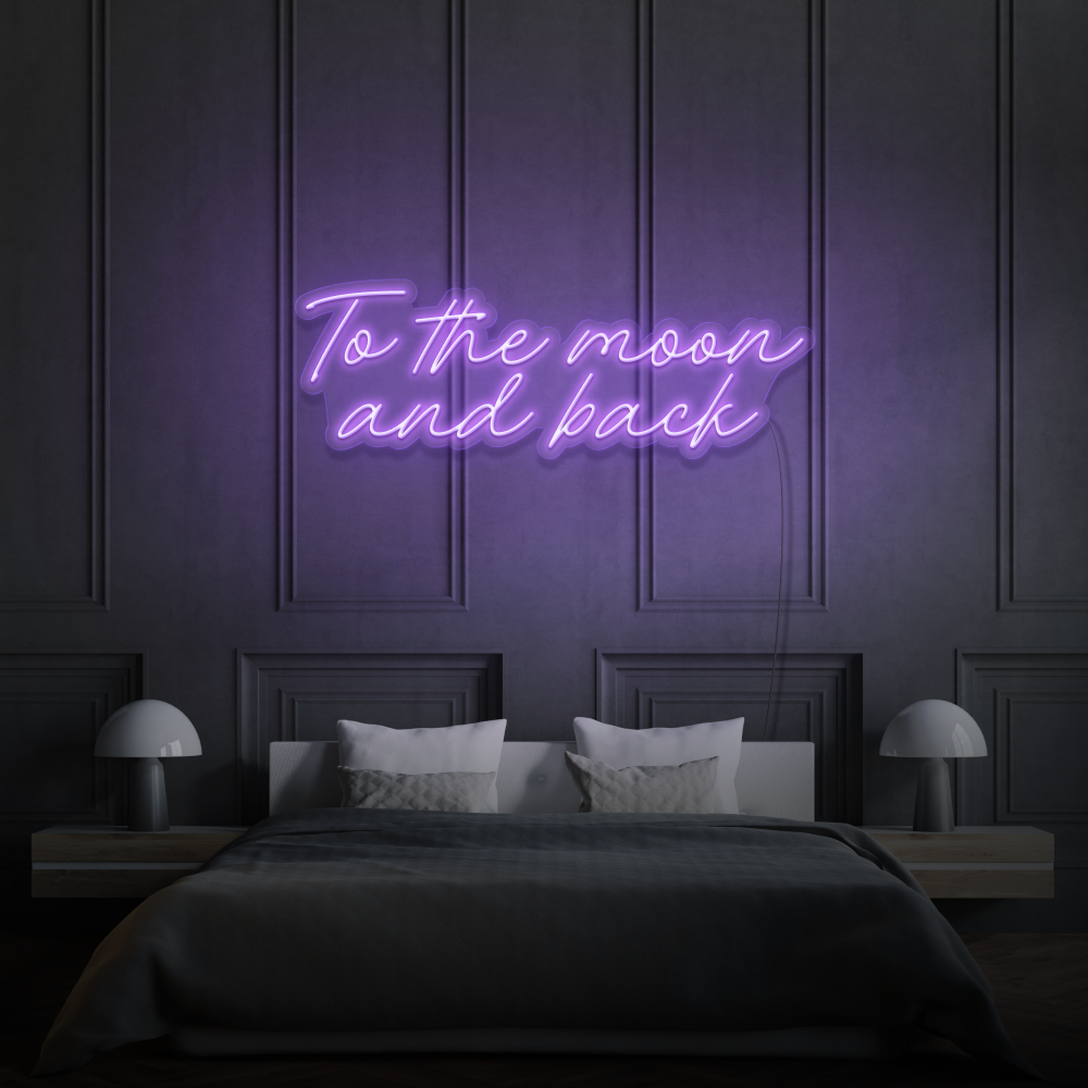 To the Moon and Back LED Neon Sign