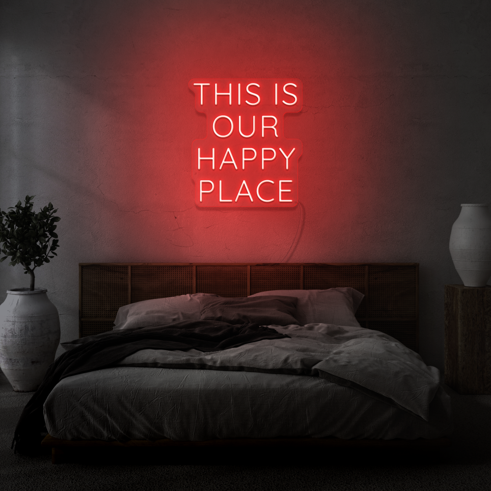 This is Our Happy Place LED Neon Sign