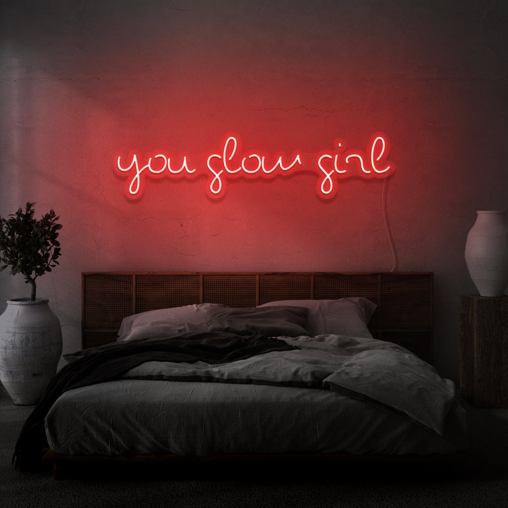 You Glow Girl Neon Light Writing