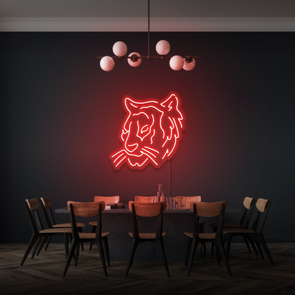 Tiger Face Neon Lighting