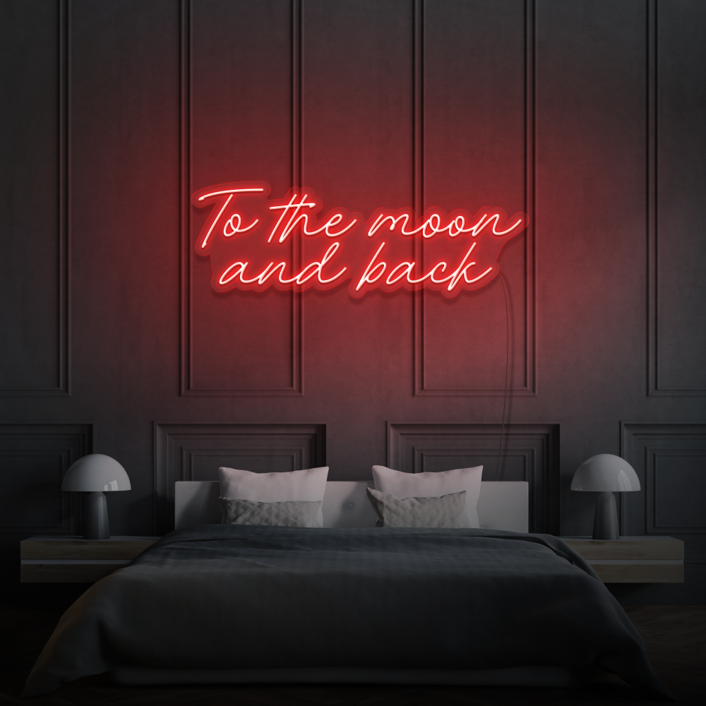 To the Moon and Back LED Neon Sign