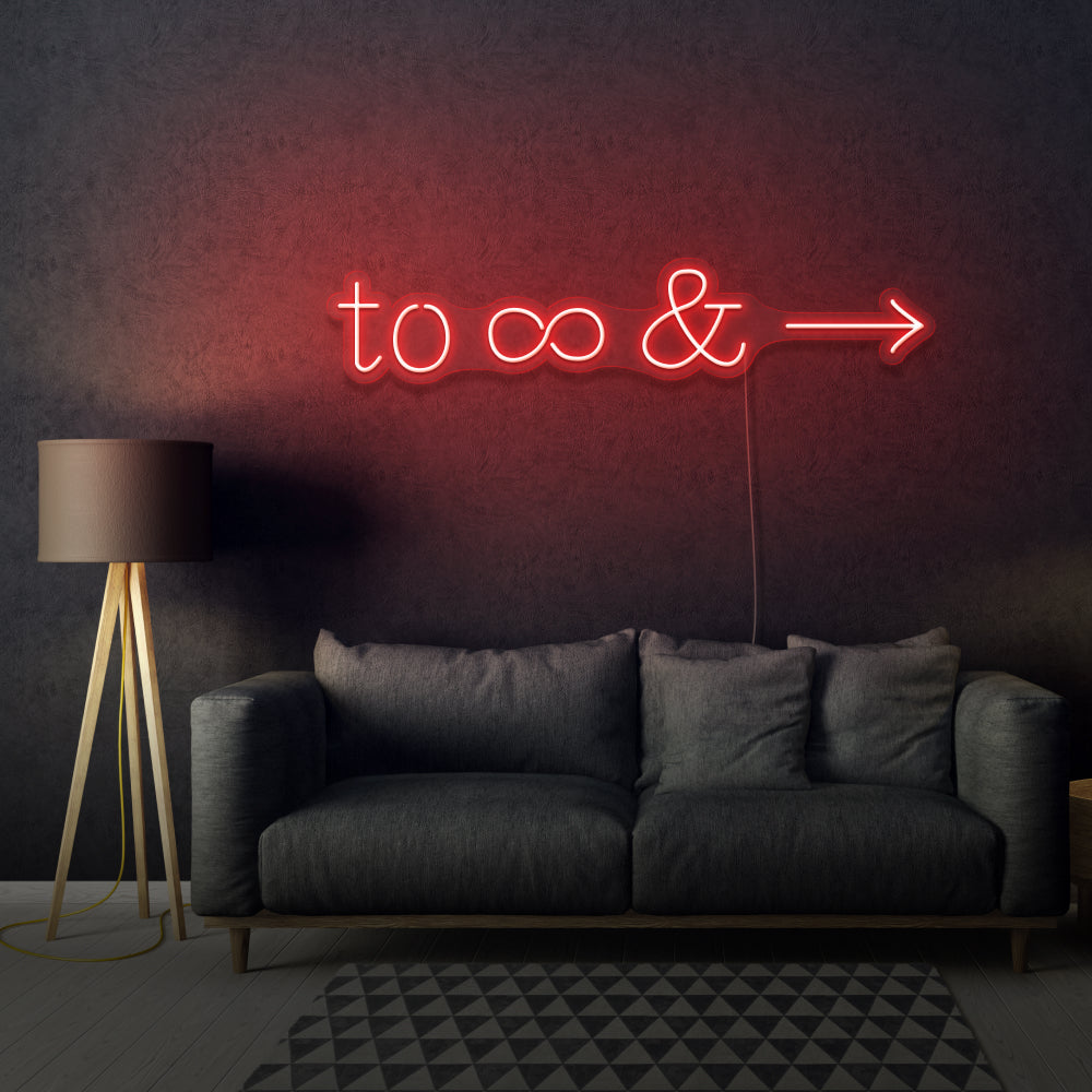 To Infinity And Beyond Minimalist Neon Sign