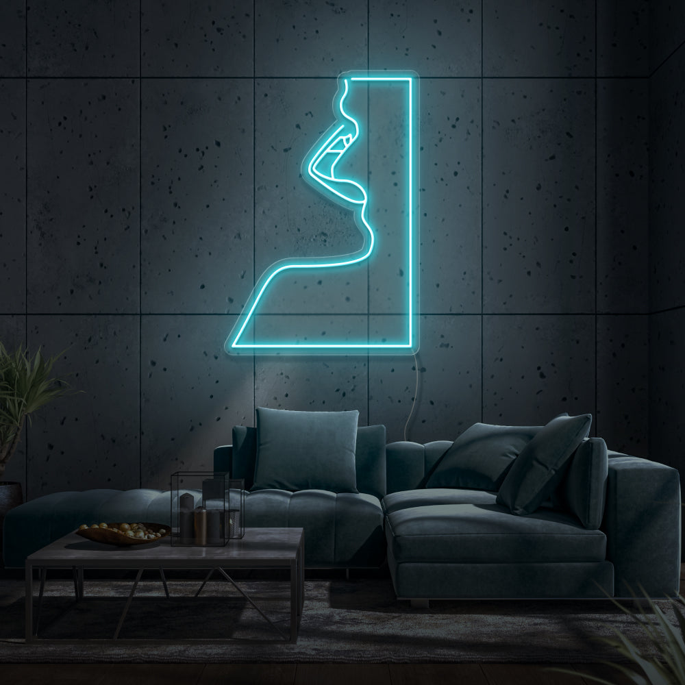 Woman's Face LED Neon Sign
