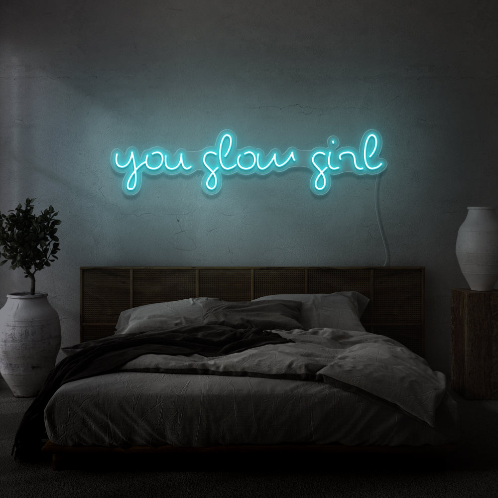 You Glow Girl Neon Light Writing