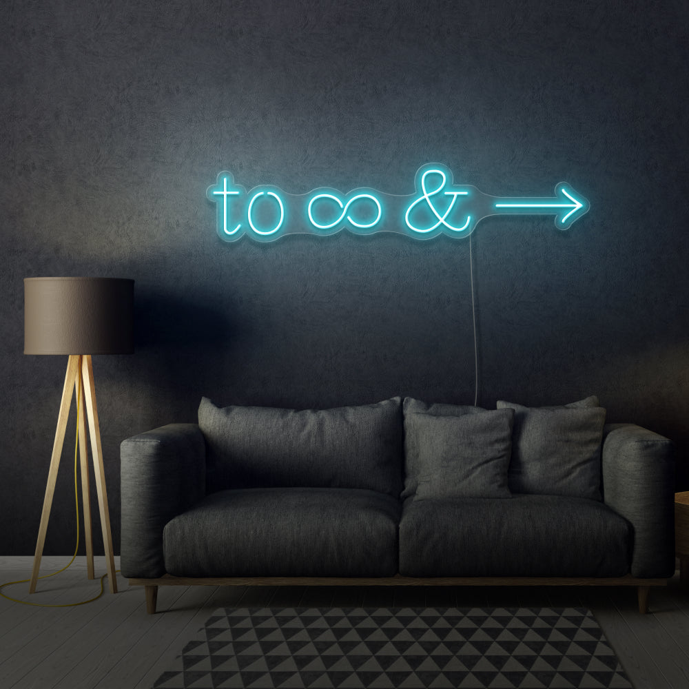 To Infinity And Beyond Minimalist Neon Sign