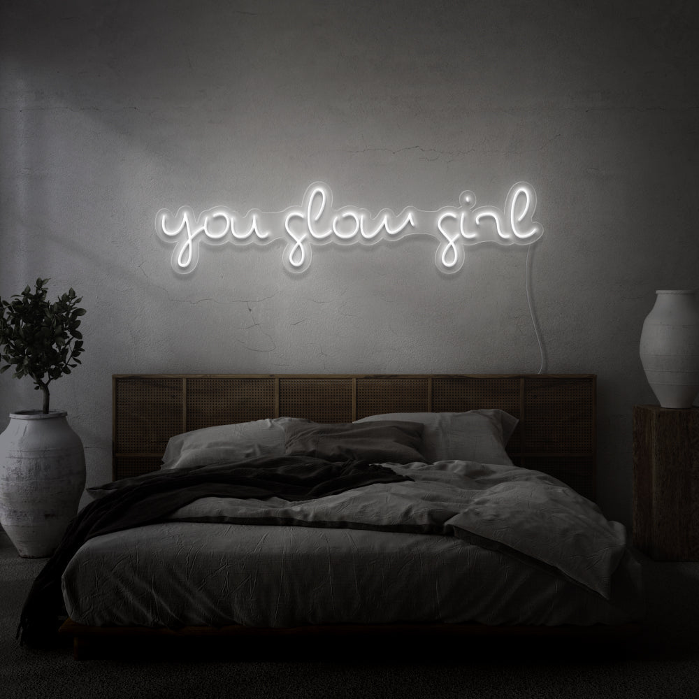 You Glow Girl Neon Light Writing
