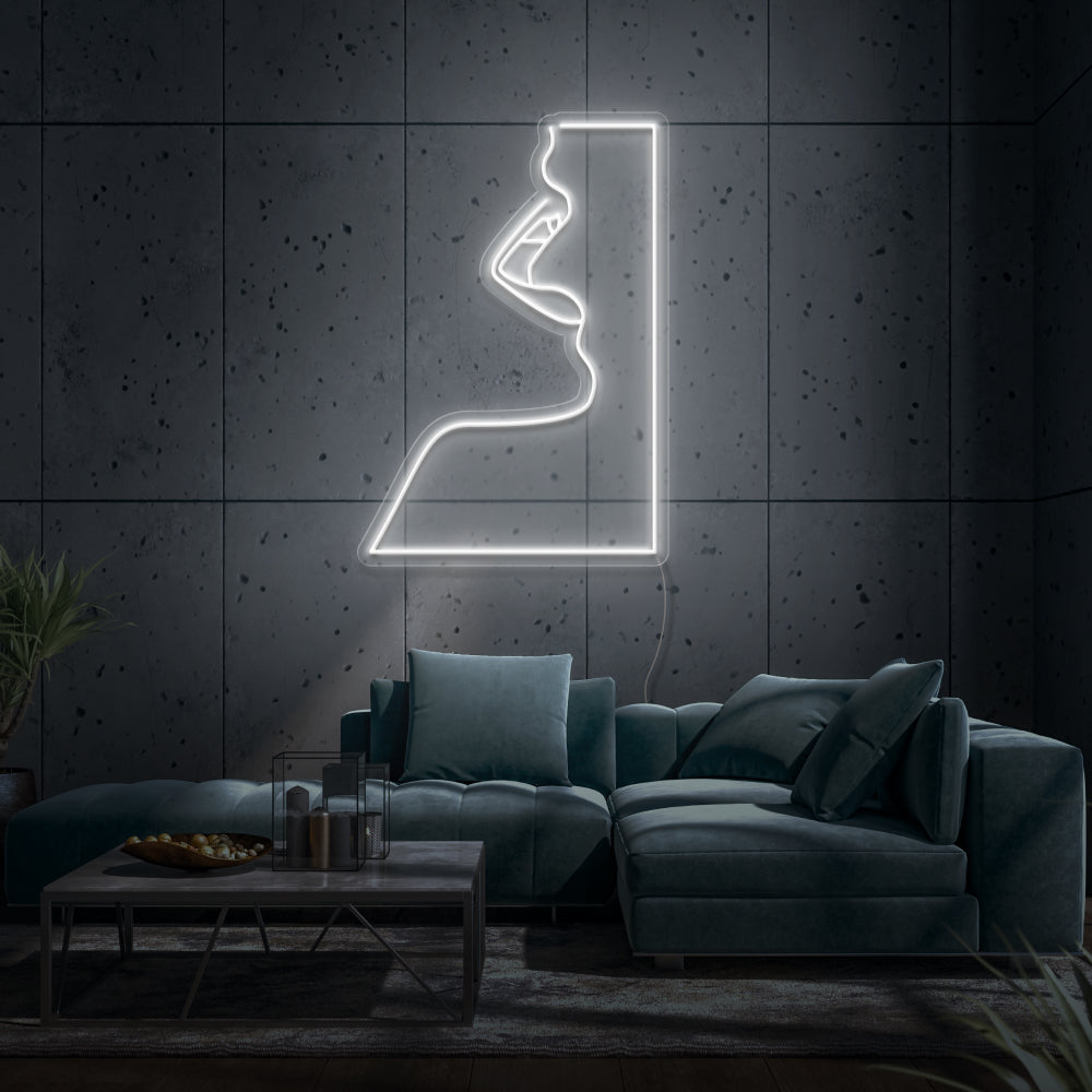 Woman's Face LED Neon Sign