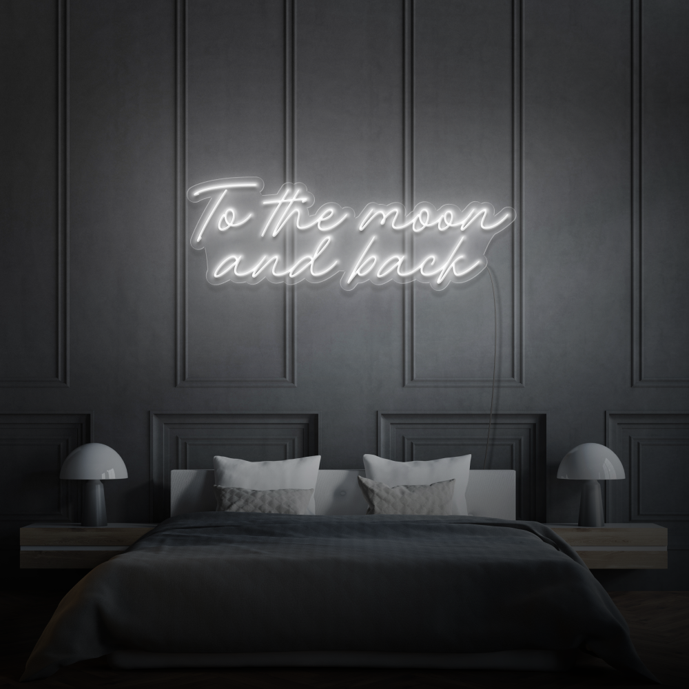 To the Moon and Back LED Neon Sign