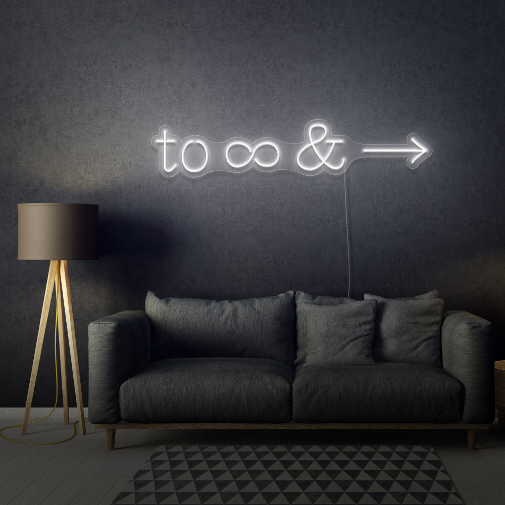 To Infinity And Beyond Minimalist Neon Sign
