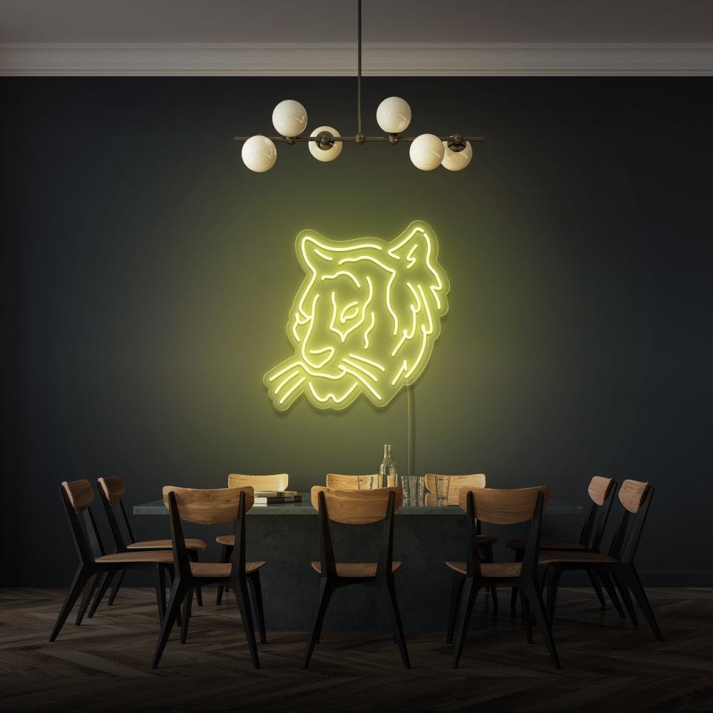 Tiger Face Neon Lighting