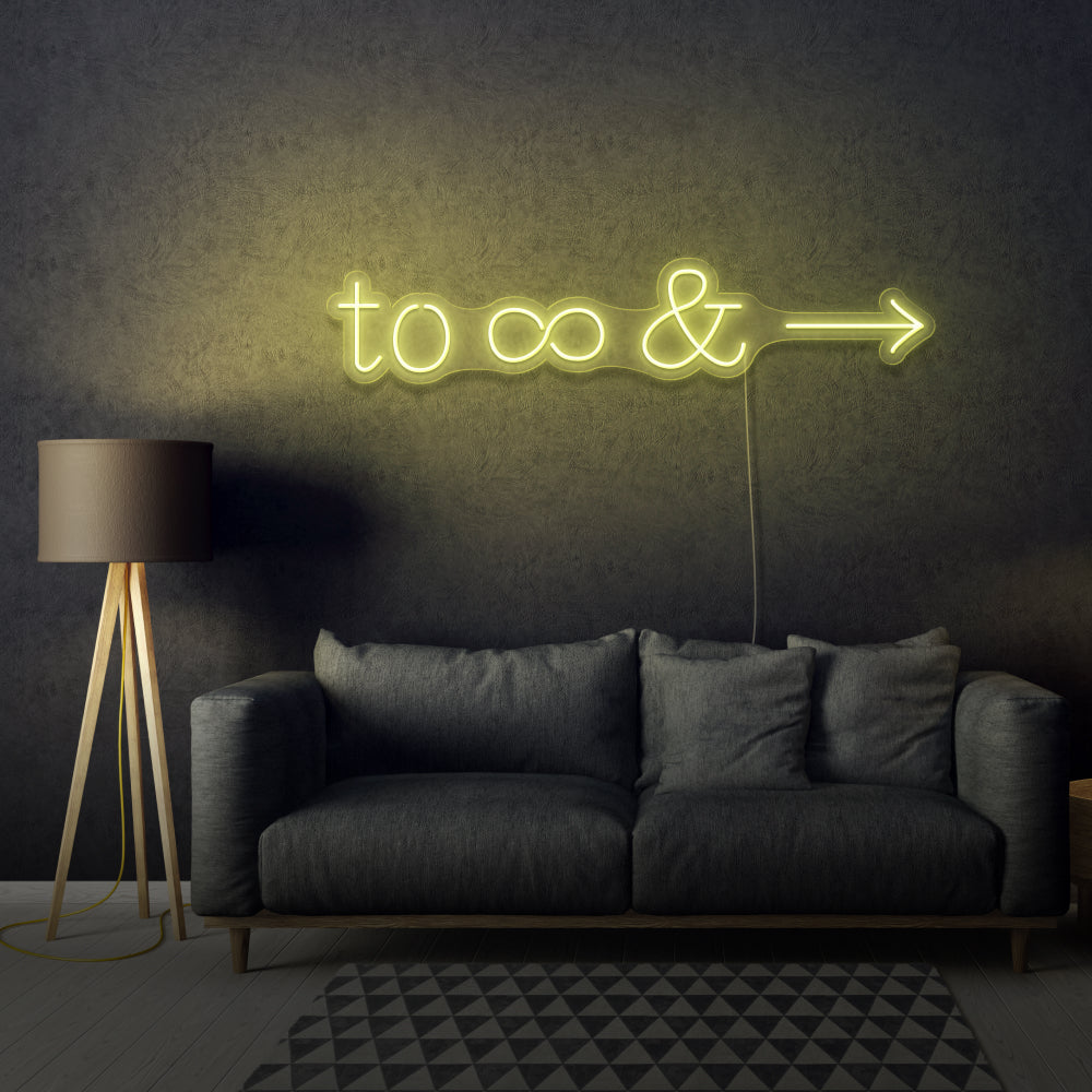 To Infinity And Beyond Minimalist Neon Sign