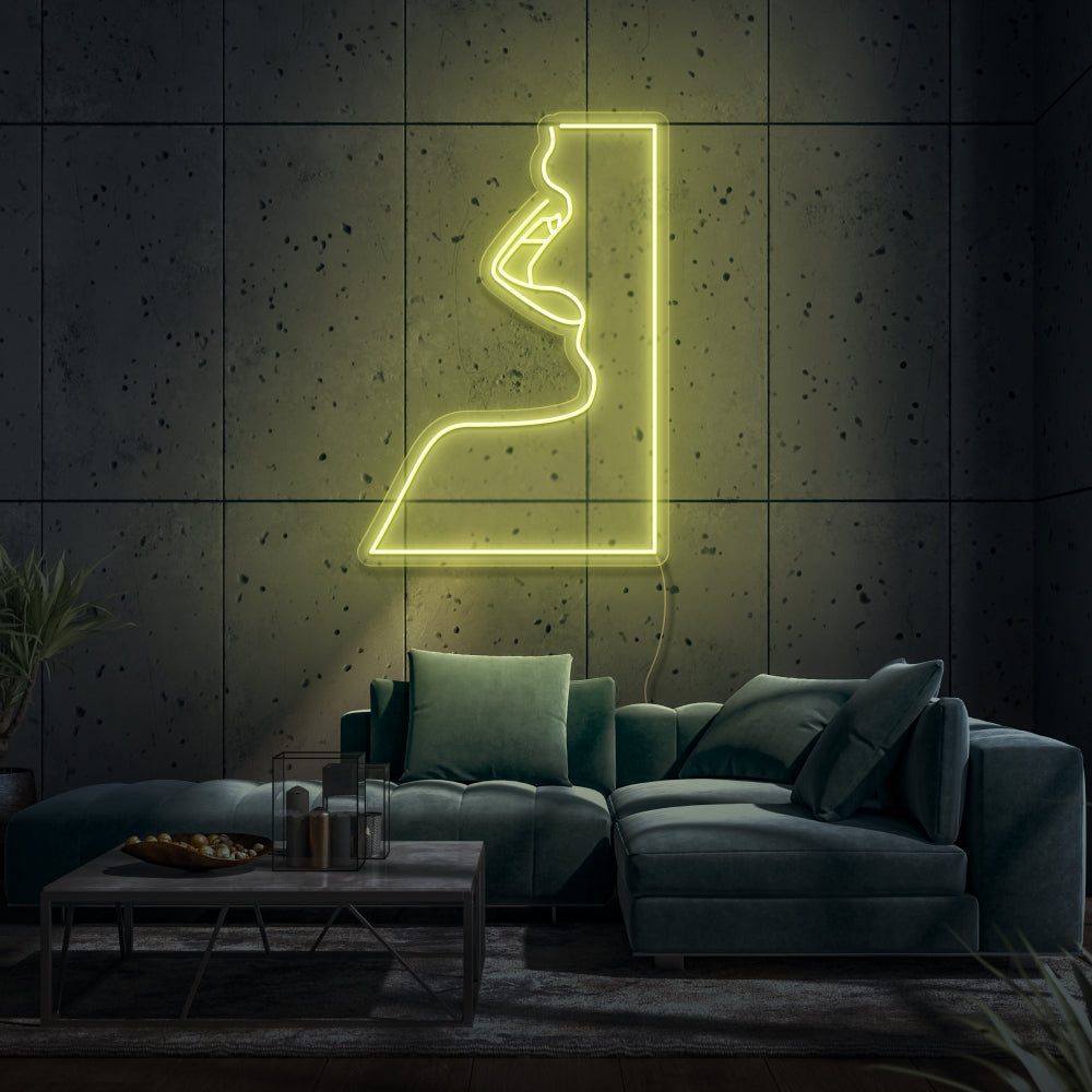 Woman's Face LED Neon Sign