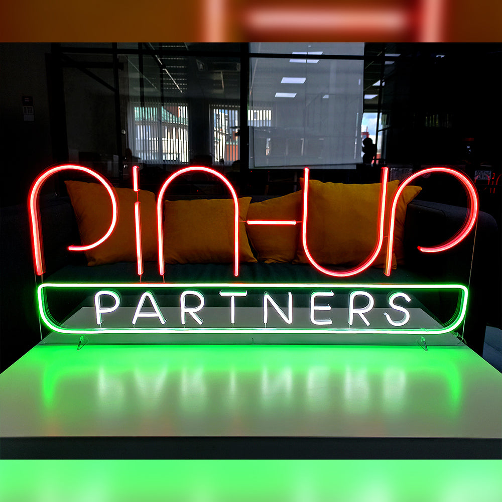 Neon sign with a stand base "PIN-UP"
