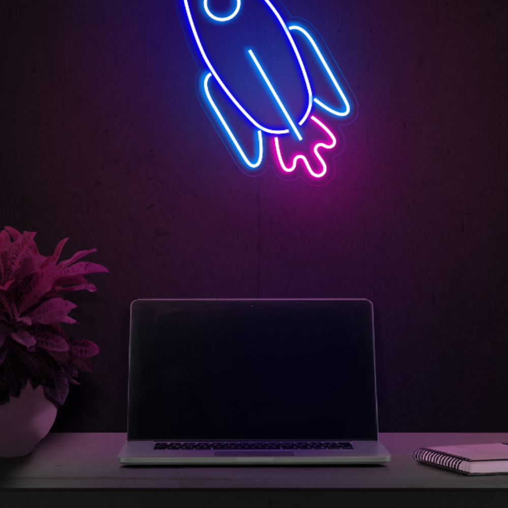 Spaceship LED Neon Sign