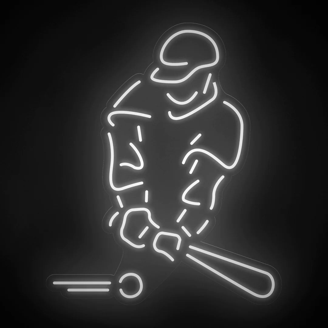 Baseball player LED Neon Sign