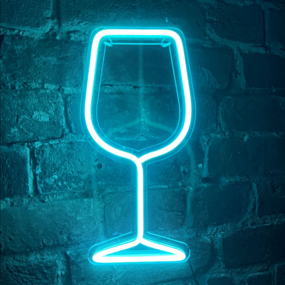 Blue Glass LED Neon Sign