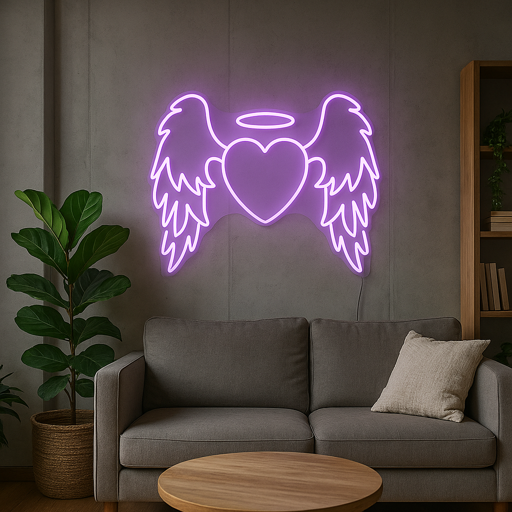 Angel Heart LED Neon Sign