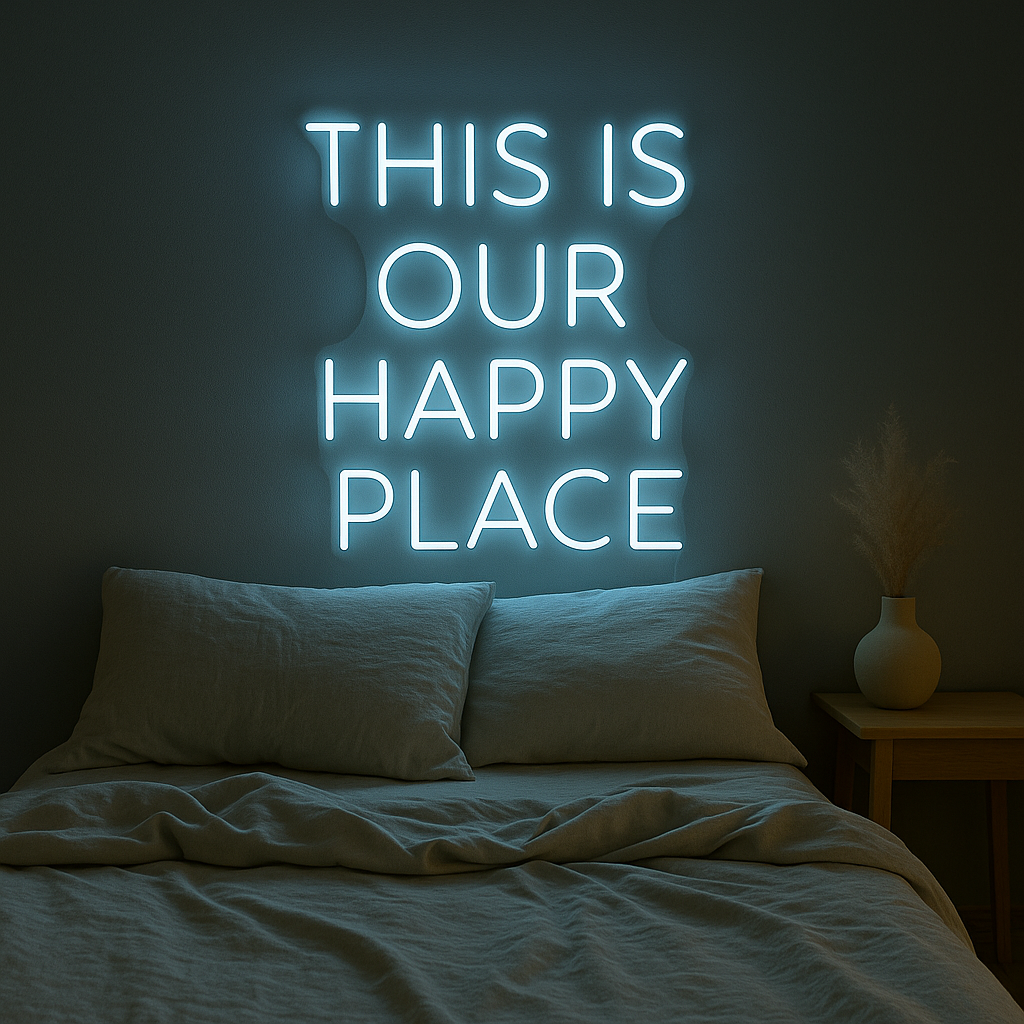 This is Our Happy Place LED Neon Sign