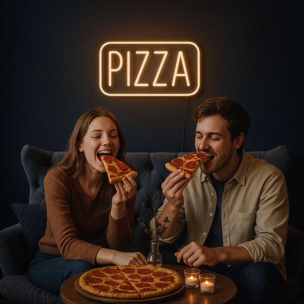 Text Pizza LED Neon Sign