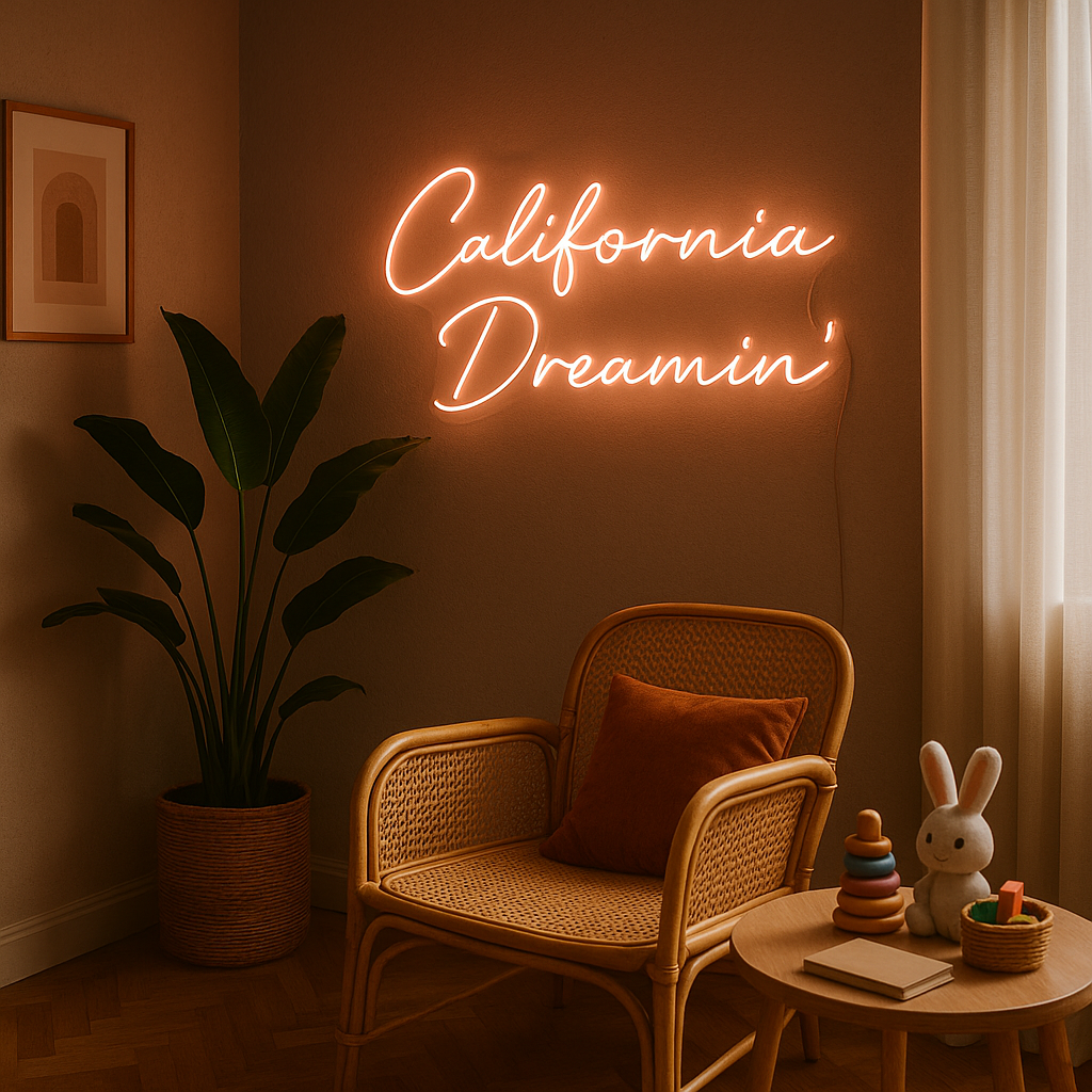 California Dreamin’ Aesthetic Neon Sign For Room