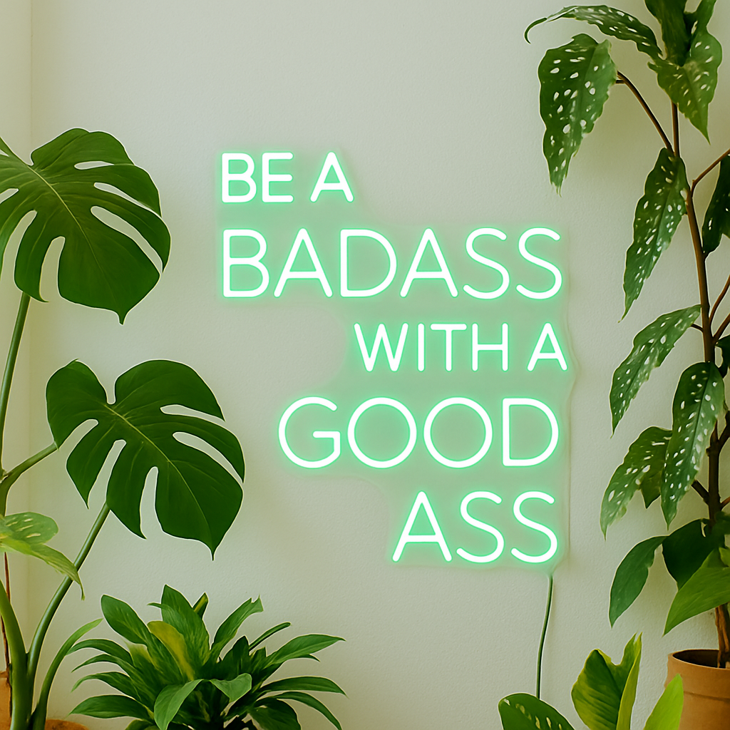 Be A Badass With A Good Ass Aesthetic Neon Sign For Room