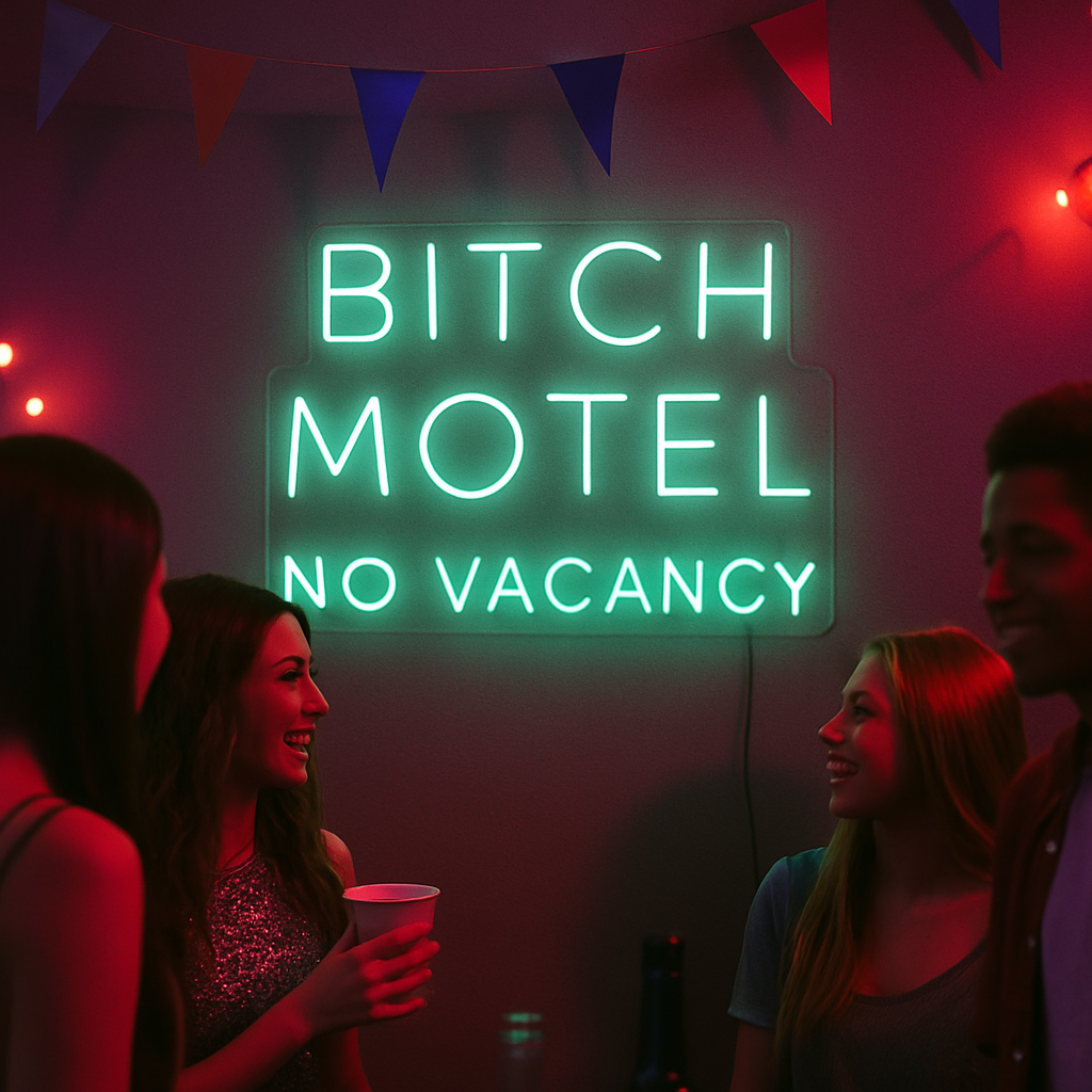 Bitch Motel No Vacancy Neon Light Writing LED Neon Sign