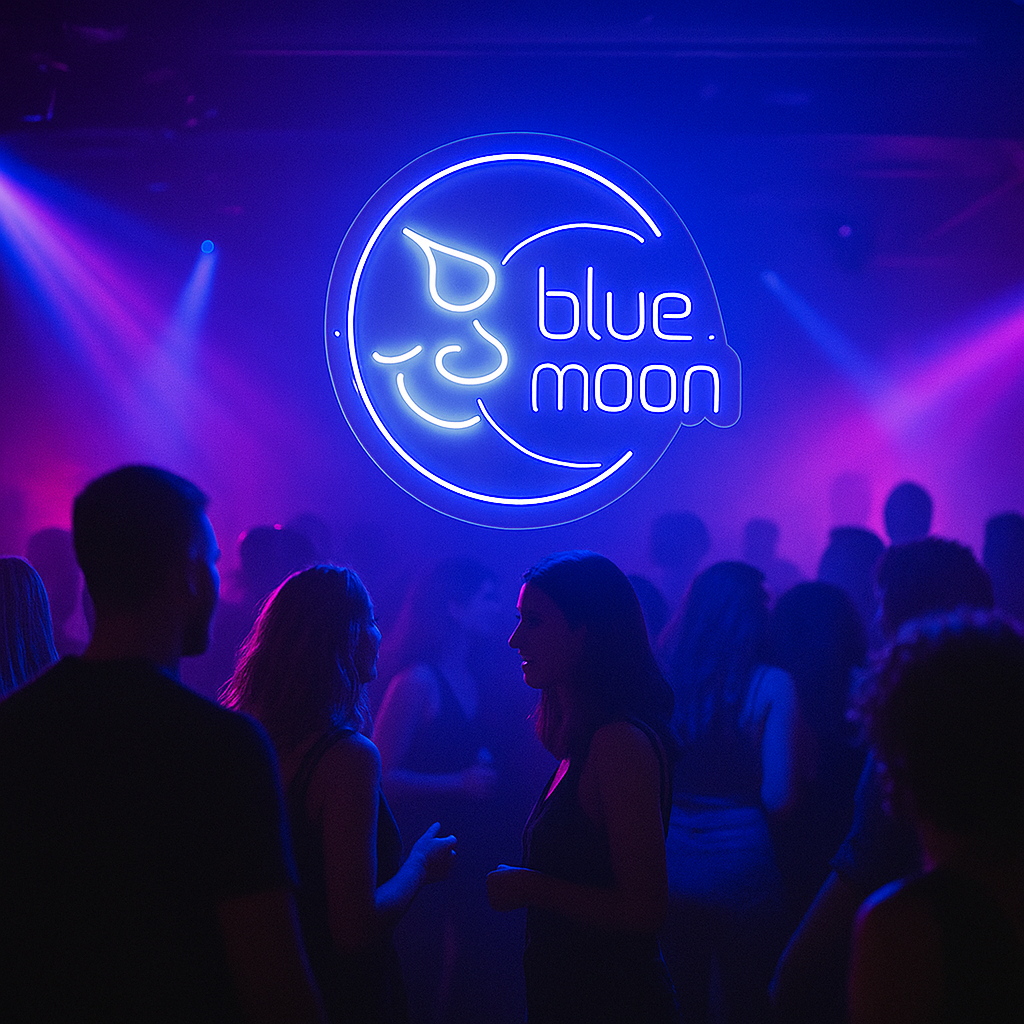 Blue Moon LED Neon Sign