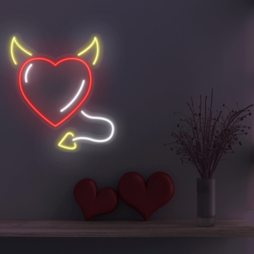 Devil Heart LED Neon Sign