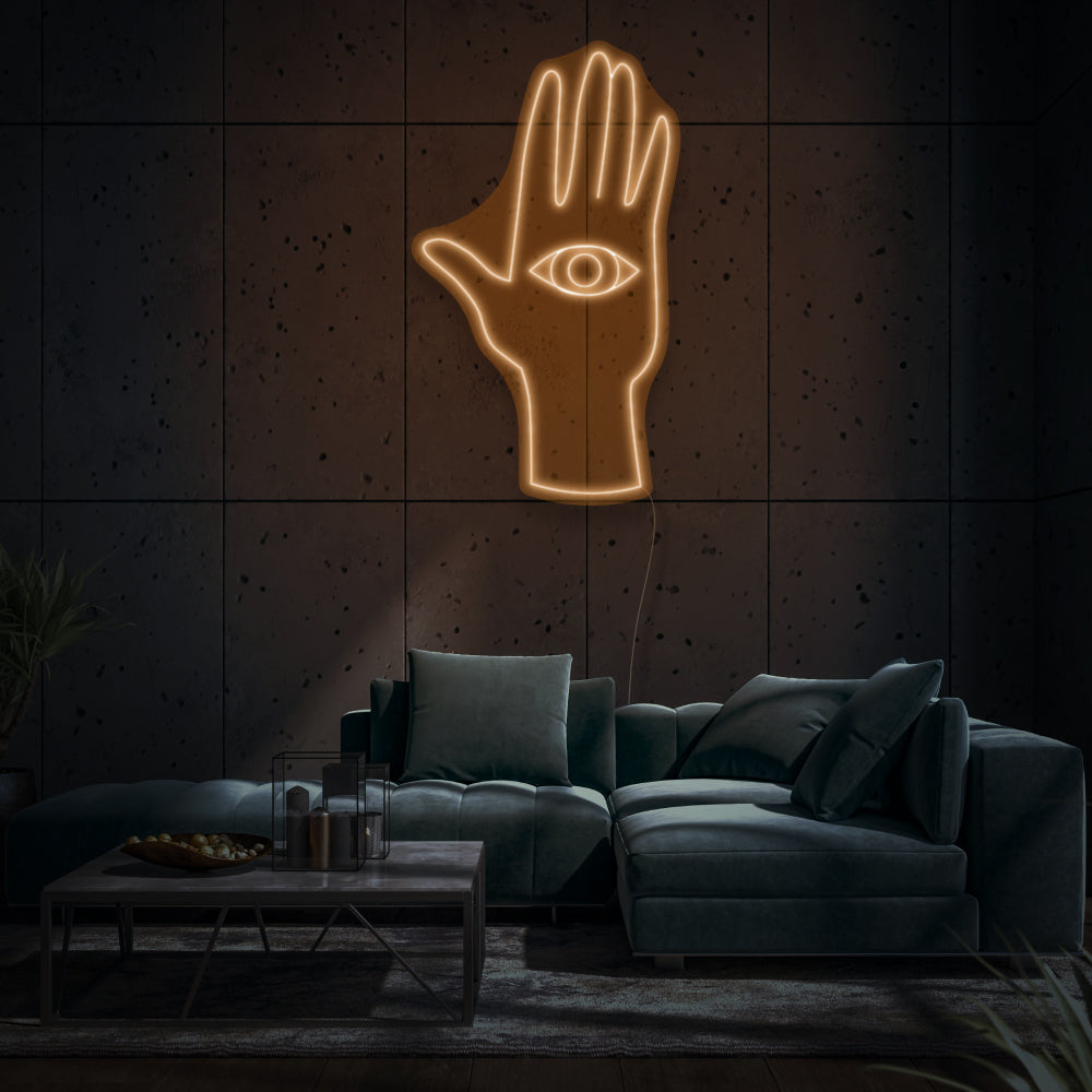 Hand With An Eye LED Neon Sign