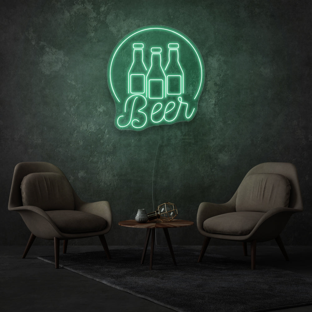 Three Beers LED Neon Sign