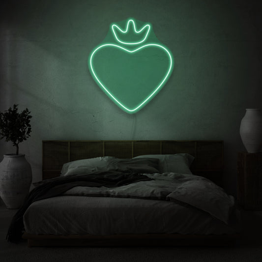 Heart With Crown LED Neon Sign