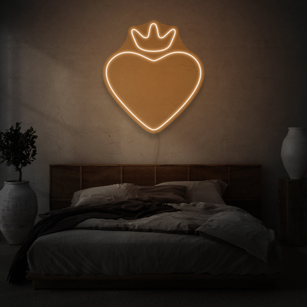 Heart With Crown LED Neon Sign