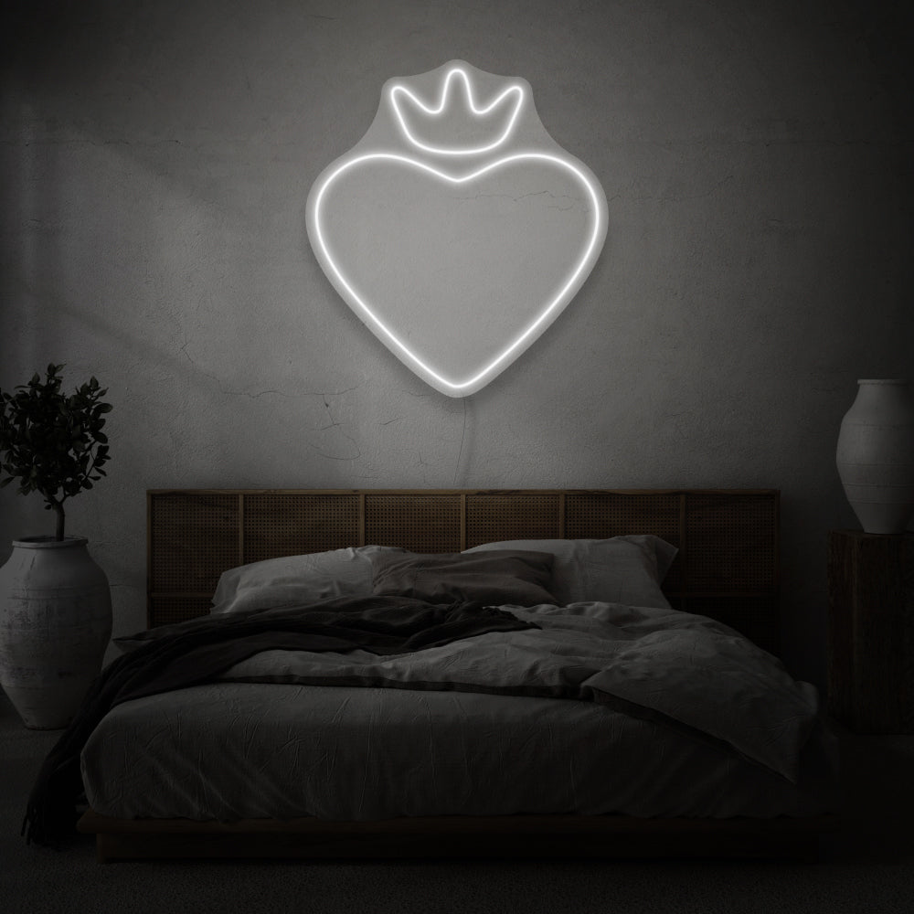 Heart With Crown LED Neon Sign