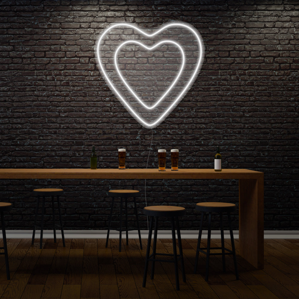 Heart In Heart LED Neon Sign