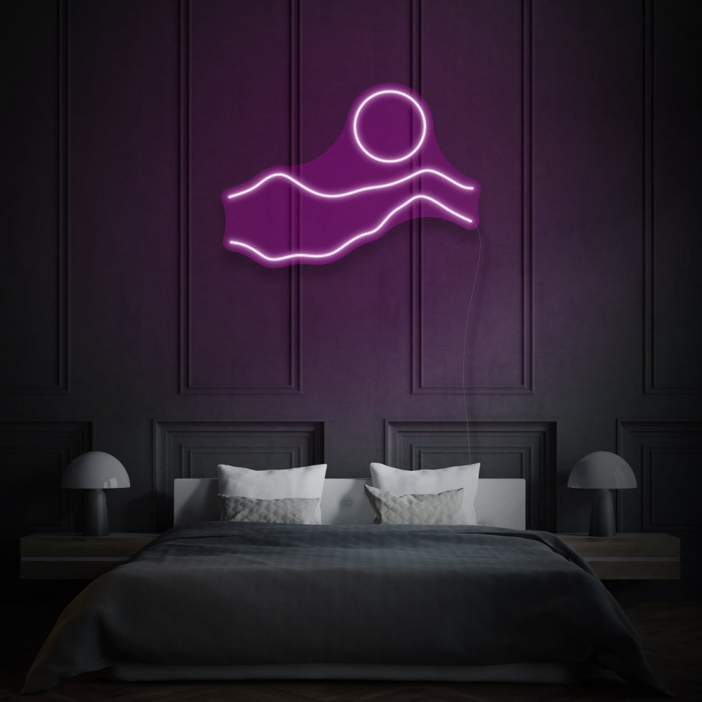 Minimalist Sun And Mountain LED Neon Sign