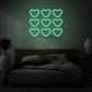 Nine Hearts LED Neon Light