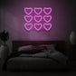Nine Hearts LED Neon Light