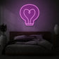 Bulb With Heart LED Neon Sign