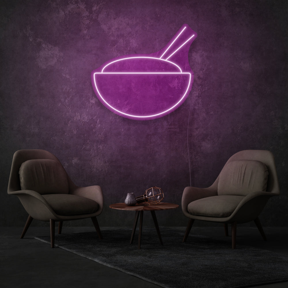 Bowl With Chopsticks LED Neon Sign