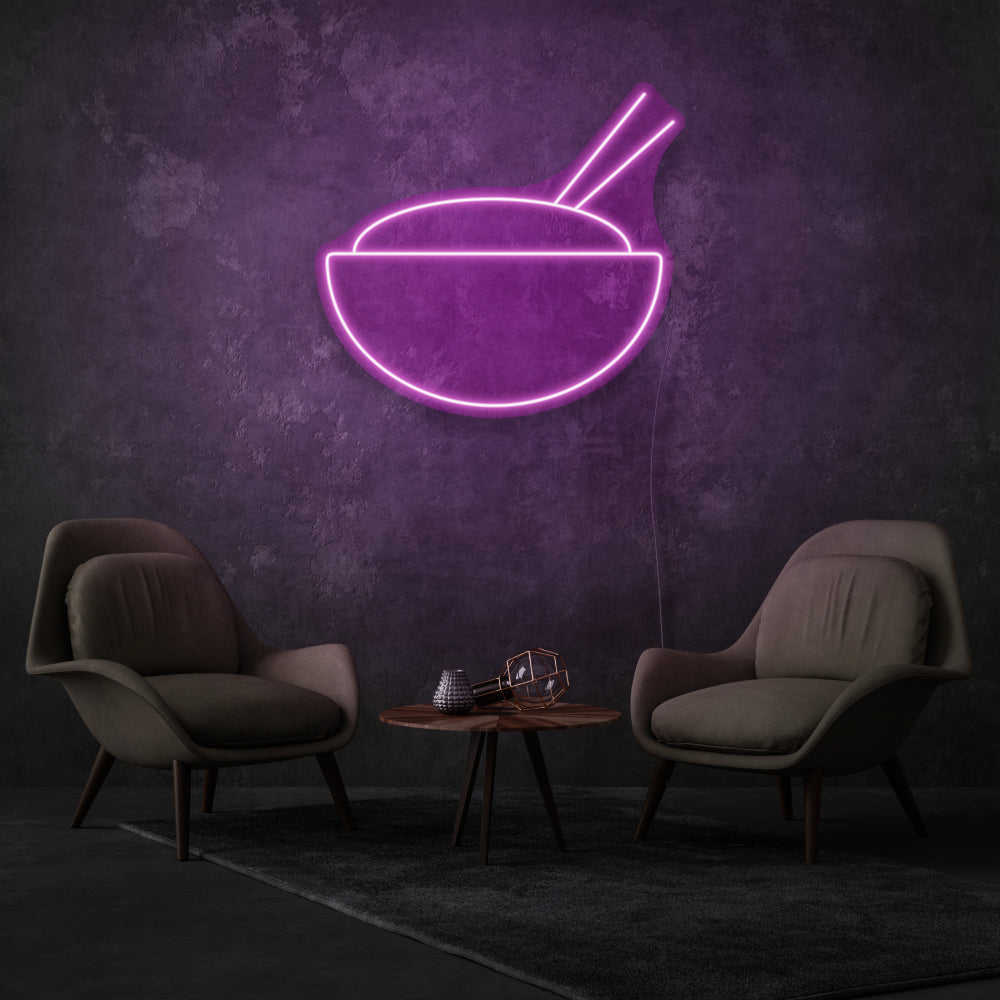 Bowl With Chopsticks LED Neon Sign