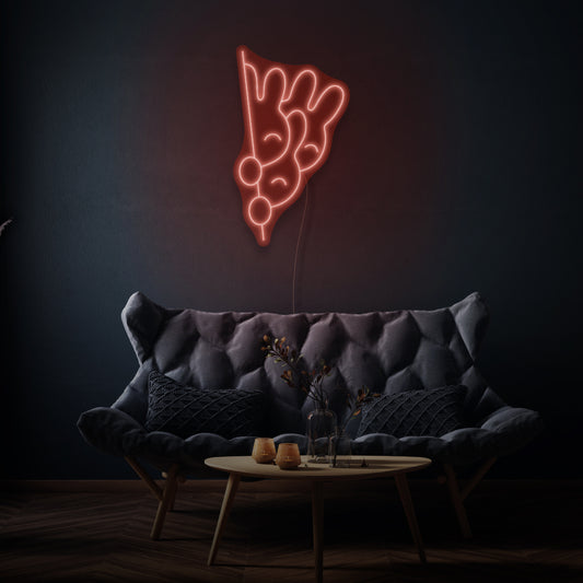 Peeking Bunnies  LED Neon Light