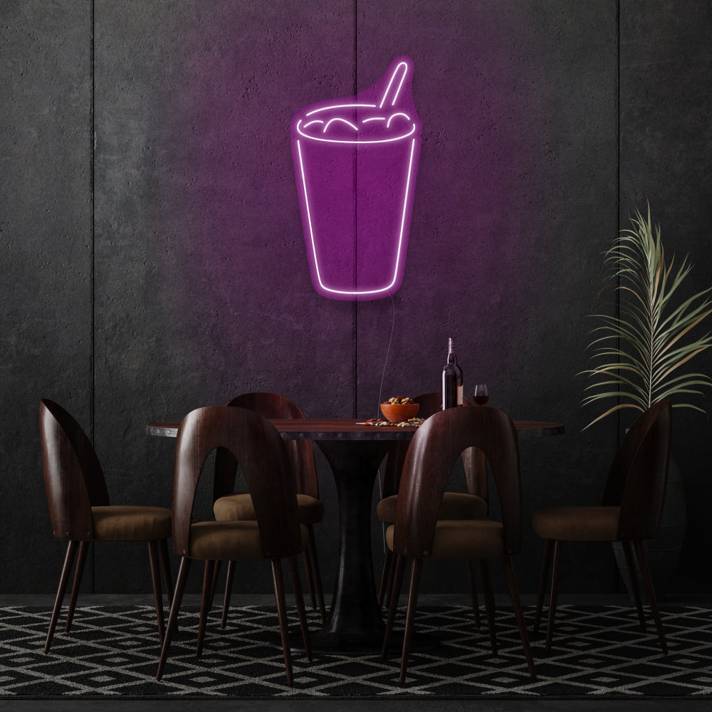 Glass With Drink Led Neon Sign