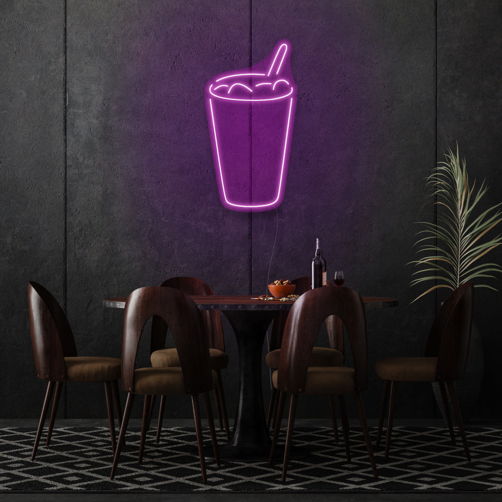 Glass With Drink Led Neon Sign
