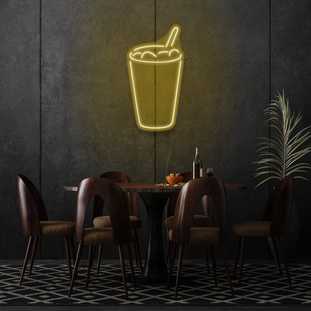 Glass With Drink Led Neon Sign