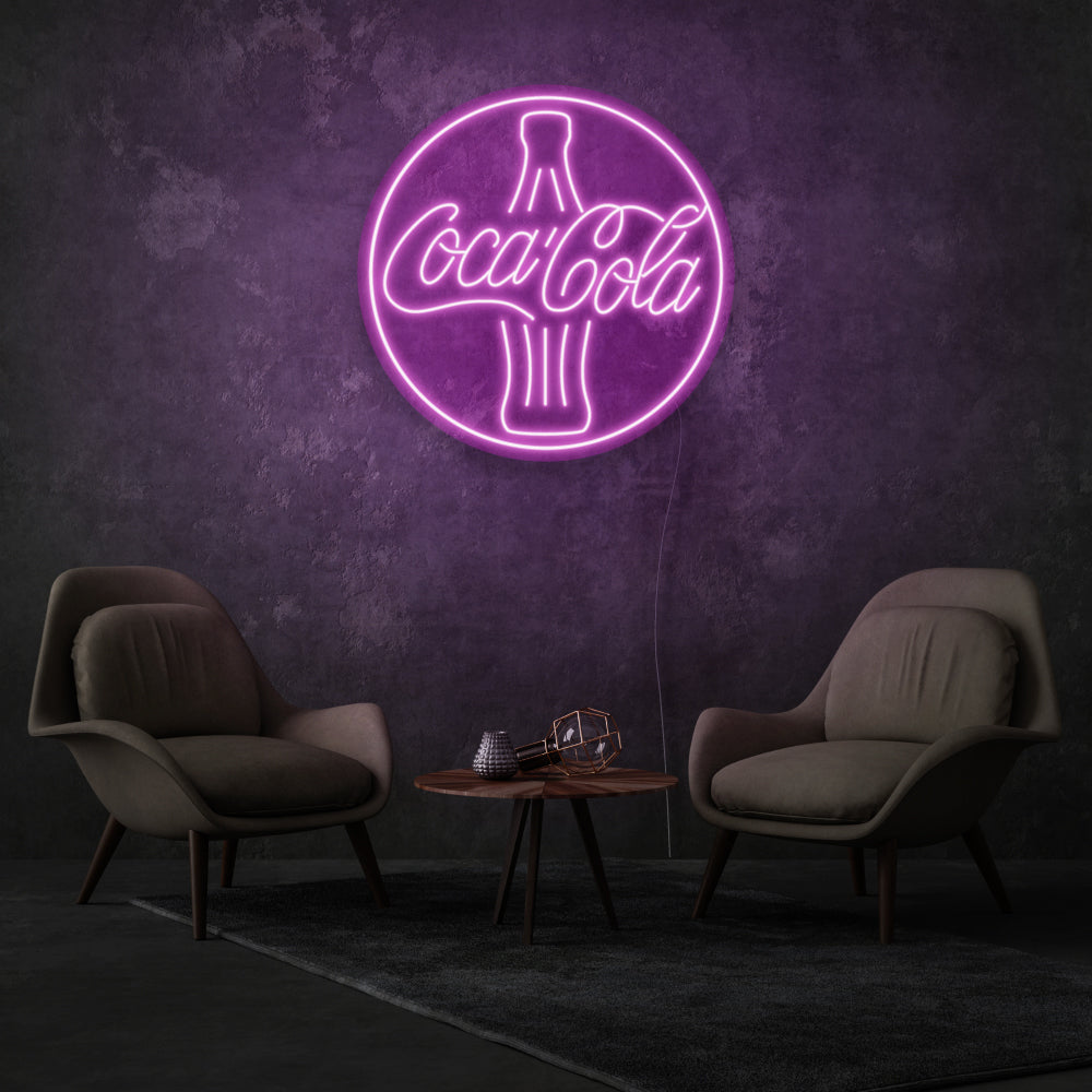 Round CocaCola LED Neon Sign