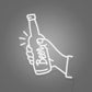 Hand Holding a Beer Bottle LED Neon Sign
