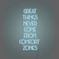 Great Things Never Come From Comfort Zones LED Neon Sign